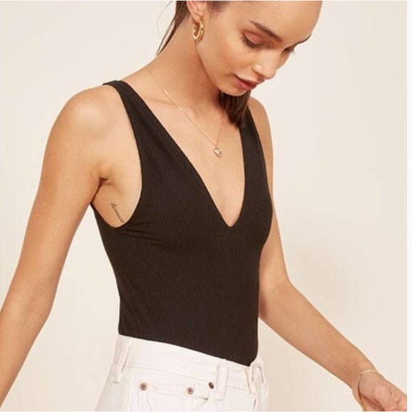 Reformation Tops - REFORMATION V-Neck Sleeveless Bodysuit